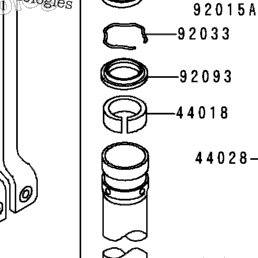 1994 Kawasaki KDX200 (KDX200-E6) Front Fork (Kdx200-E5/E6