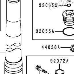 1994 Kawasaki KDX200 (KDX200-E6) Front Fork (Kdx200-E5/E6