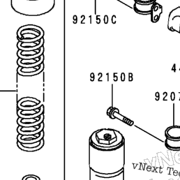 1994 Kawasaki KDX200 (KDX200-E6) Front Fork (Kdx200-E5/E6