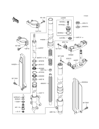 1994 Kawasaki KDX200 (KDX200-E6) Front Fork (Kdx200-E5/E6