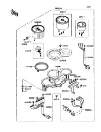 1990 Kawasaki NINJA ZX-7 (ZX750-H2) Meter(S