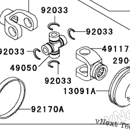 1998 Kawasaki PRAIRIE 400 4X4 (KVF400-A2) Drive Shaft (Front