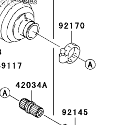 1997 Kawasaki PRAIRIE 400 4X4 (KVF400-A1) Drive Shaft (Front