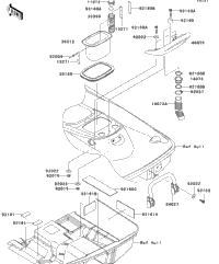 2005 Kawasaki JET SKI STX-15F (JT1500-A2) Hull Rear Fittings