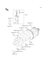 2001 Kawasaki NINJA ZX-12R (ZX1200-A2) Crankshaft | Online Cycle Parts