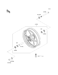 2004 Kawasaki NINJA ZX-10R (ZX1000-C1) Front Wheel