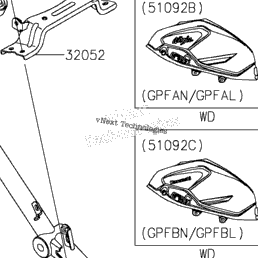 2023 Kawasaki Ninja 400 ABS (EX400GPFBL) Fuel Tank | Babbitts