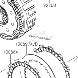 2023 Kawasaki KX250 (KX252CPFNN) Clutch | Babbitts Kawasaki Parts
