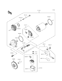 1992 Kawasaki NINJA ZX-7 (ZX750-J2) Starter Motor | Babbitts