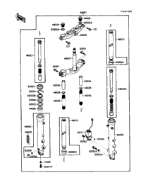 1988 Kawasaki NINJA 750R (ZX750-F2) Front Fork | Babbitts Kawasaki