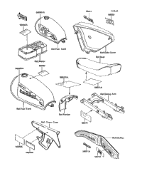 1993 Kawasaki KE100 (KE100-B12) Labels (Ke100-B11/B12/B13/B14