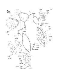 2001 Kawasaki NINJA ZX-6 (ZX600-E9) Engine Cover(S