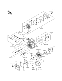 1993 Kawasaki JET SKI SUPER SPORT XI (JH750-B1) Carburetor Parts