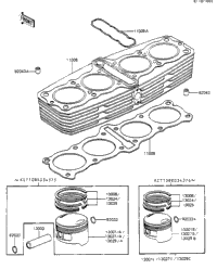 1984 Kawasaki GPz (ZX1100-A2) Cylinder/Pistons | Babbitts Kawasaki