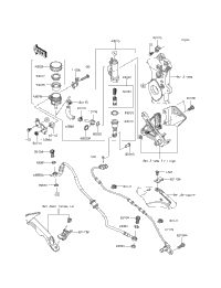 2016 Kawasaki NINJA ZX-10R (ZX1000RGF) Rear Master Cylinder