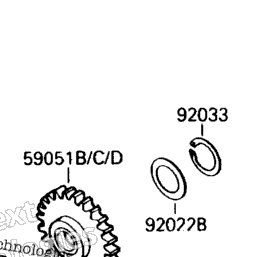 1993 Kawasaki MOJAVE 250 (KSF250-A7) Kickstarter Mechanism