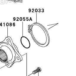 2000 Kawasaki LAKOTA 300 (KEF300-A6) Rear Hub | Babbitts Kawasaki