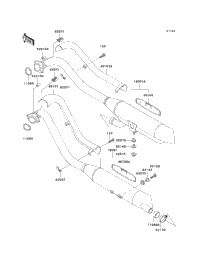 1997 Kawasaki VULCAN 800 CLASSIC (VN800-B2) Muffler(S) | Babbitts