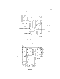 1999 Kawasaki NINJA ZX-11 (ZX1100-D7) Crankcase Bolt Pattern