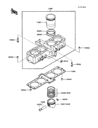 1988 Kawasaki NINJA 600R (ZX600-C1) Cylinder/Piston(S) | Babbitts