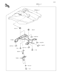 ☻サイズ1 Kawasaki Motorcycle 1993 OEM Parts Diagram for Front Hub