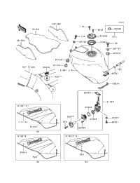 【Rページ】 1998 Kawasaki NINJA ZX-6R (ZX600-G1) Fuel Tank (Zx600-G1