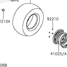 2016 Kawasaki KFX 90 (KSF90AGF) Rear Hub | Babbitts Kawasaki Parts