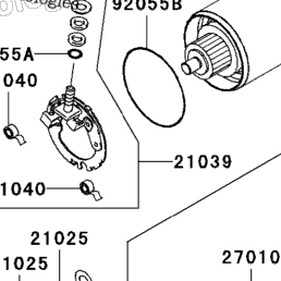 2008 Kawasaki NINJA ZX-10R (ZX1000E8F) Starter Motor | Babbitts