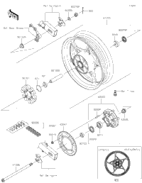 2018 Kawasaki Ninja 400 (EX400GJF) Rear Wheel/Chain | Babbitts