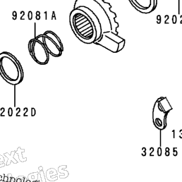 1993 Kawasaki KDX200 (KDX200-E5) Kickstarter Mechanism | Babbitts