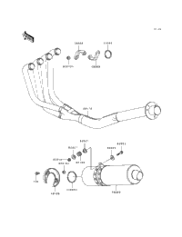 1991 Kawasaki NINJA ZX-7 (ZX750-J1) Muffler | Babbitts Kawasaki