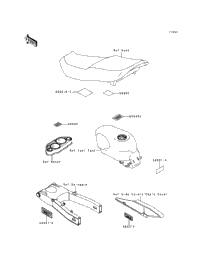 1996 Kawasaki NINJA ZX-6 (ZX600-E4) Labels | Flemington Kawasaki