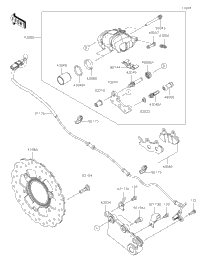 2023 Kawasaki Ninja 400 ABS (EX400GPFAL) Rear Brake | Babbitts