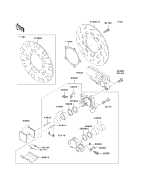 2003 Kawasaki ZZR1200 (ZX1200-C2) Rear Brake | Babbitts Kawasaki