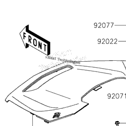2021 Kawasaki Teryx KRX 1000 (KRF1000AMFNL) Front Fender(S