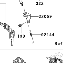 2001 Kawasaki VOYAGER XII (ZG1200-B15) Ignition Switch/Locks