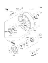 2005 Kawasaki NINJA ZX-12R (ZX1200-B4) Rear Wheel/Chain | Babbitts