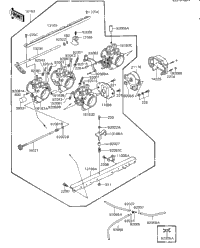 まさっぴ Kawasaki Motorcycle 1992 OEM Parts Diagram for Carburetor