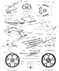 2016 Kawasaki NINJA ZX-14R ABS (ZX1400HGF) Decals(Green)(Hgf