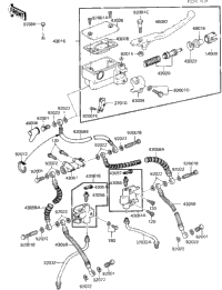 masterページ 1985 Kawasaki GPz 750 Turbo (ZX750-E2) Front Master Cylinder