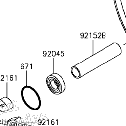 2017 Kawasaki NINJA ZX-10R ABS (ZX1000SHFA) Rear Wheel/Chain