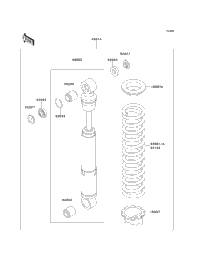 1992 Kawasaki KX60 (KX60-B8) Shock Absorber | Babbitts Kawasaki