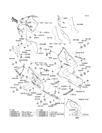 2002 Kawasaki NINJA ZX-12R (ZX1200-B1) Cowling Lowers (B1/B2