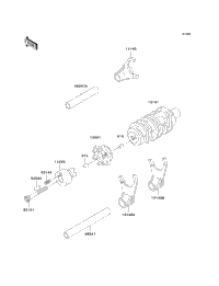 【CPC-L30】ばやし 2006 Kawasaki KLX250 (KLX250H6F) Gear Change Drum/Shift Fork