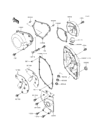 1994 Kawasaki NINJA ZX-6 (ZX600-E2) Engine Cover(S) | Babbitts