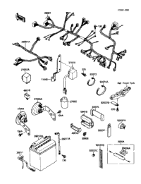 1988 Kawasaki NINJA 750R (ZX750-F2) Chassis Electrical Equipment