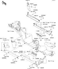 トニーページ Kawasaki Motorcycle 1993 OEM Parts Diagram for CYLINDER HEAD