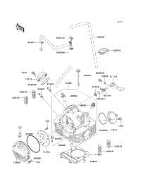 1995 Kawasaki BAYOU 300 4X4 (KLF300-C7) Cylinder Head
