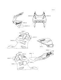 1996 Kawasaki NINJA ZX-6R (ZX600-F2) Decals (Green/White