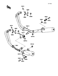 1990 Kawasaki ZX-10 (ZX1000-B3) Muffler(S) | Holzhauers